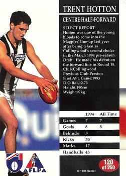 1995 Select AFL #120 Trent Hotton Back